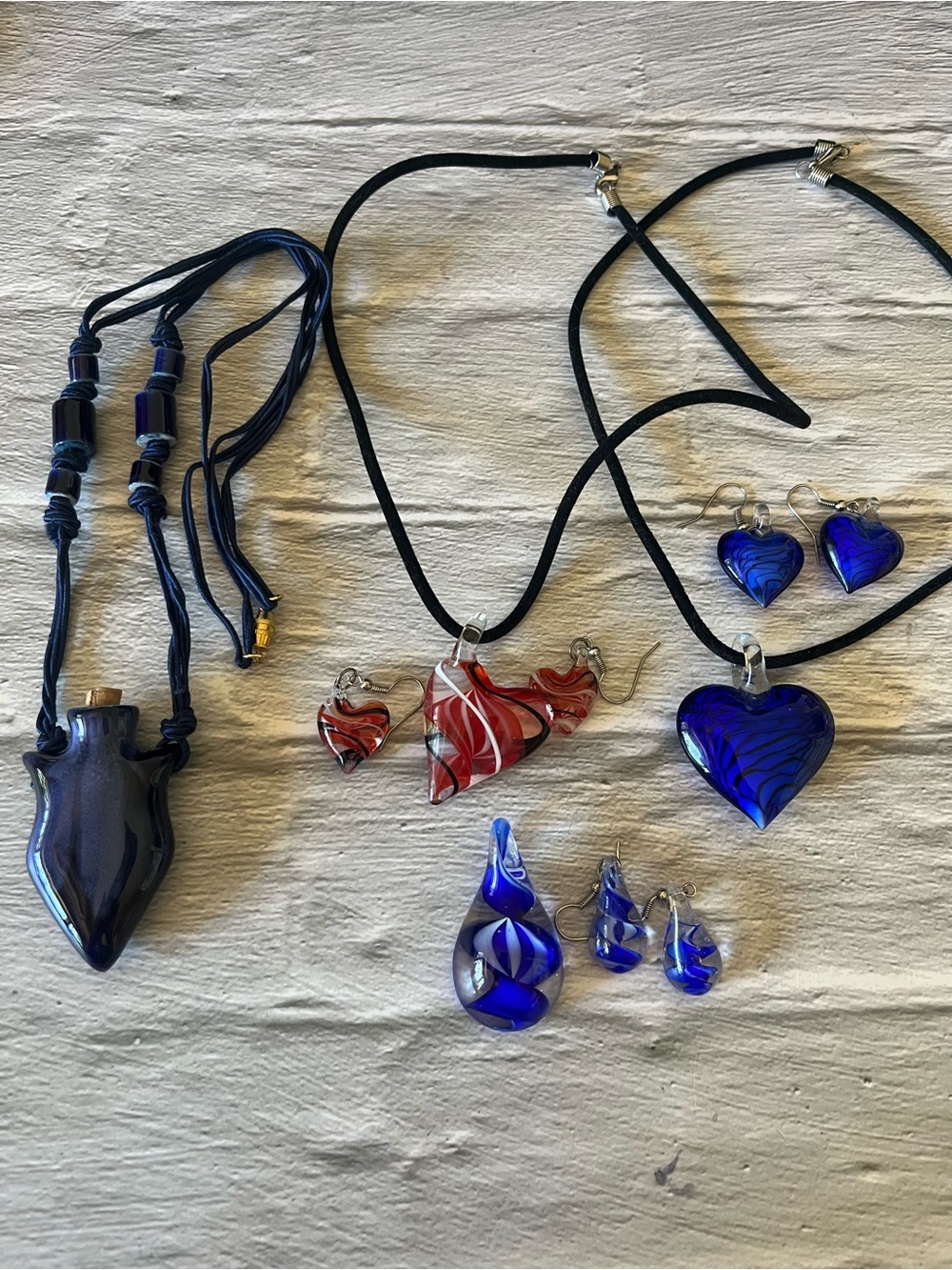 Assorted Lampwork Glass Necklace & Earring Jewelry